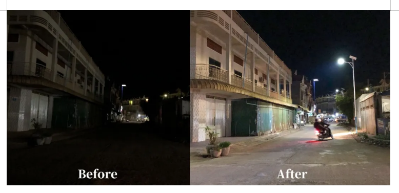 調試農村太陽能路燈